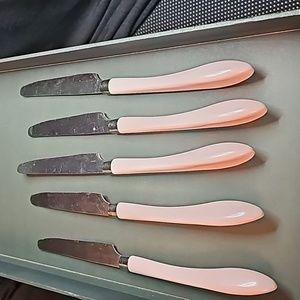 Pink Enamel Inox Flatware